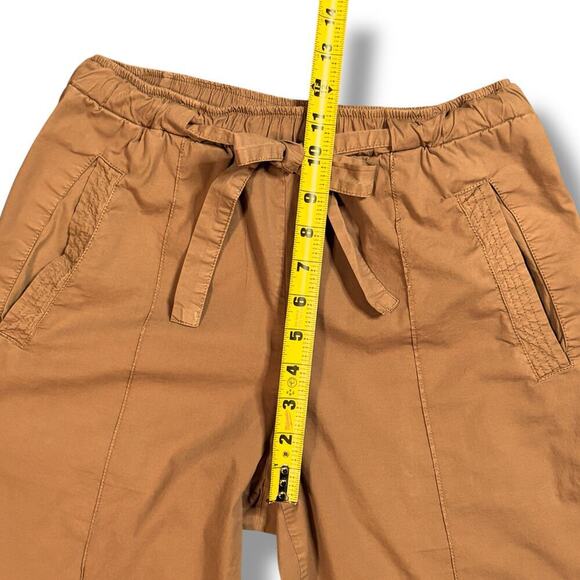 Monrow Women’s Peanut Mocha Brown Elastic Waistband Wide Leg Cargo Pant Small - Picture 5 of 13